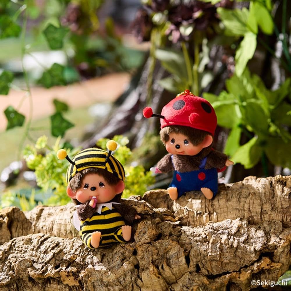 Sekiguchi Monchhichi Face SS Key Chain, Ladybug 245949 H 4.3 x W